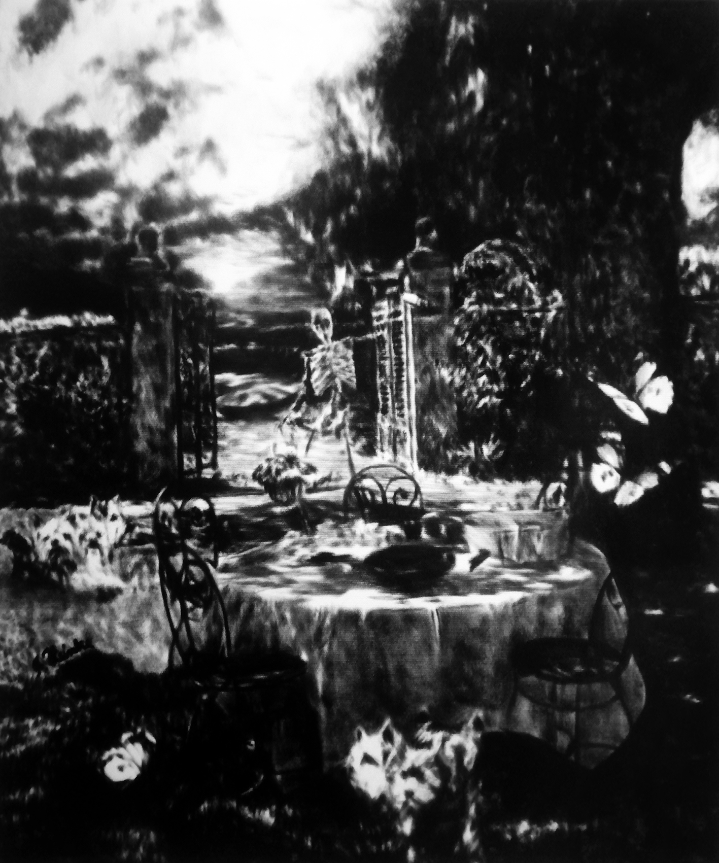 C.F.Heinke / La visita, 60x50cm, Oil on canvas, 2023