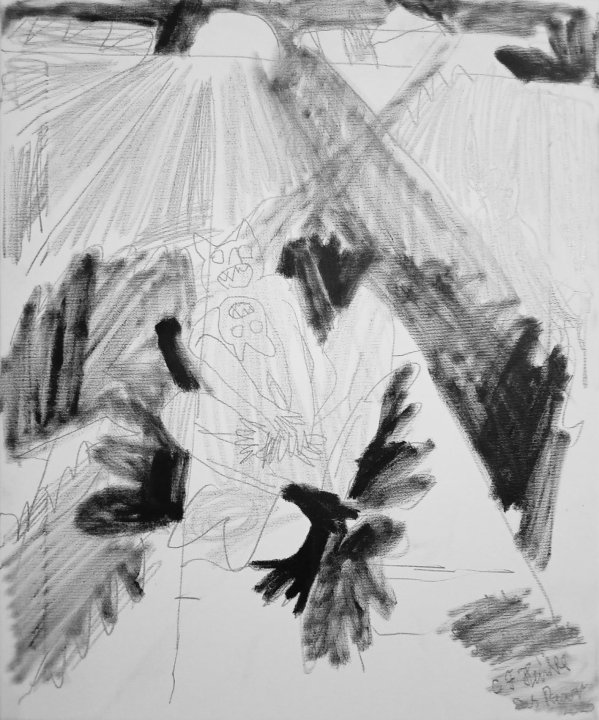 CF Heinke / Das Paar, 60x50cm, Oil & Graphite on Canvas, 2026