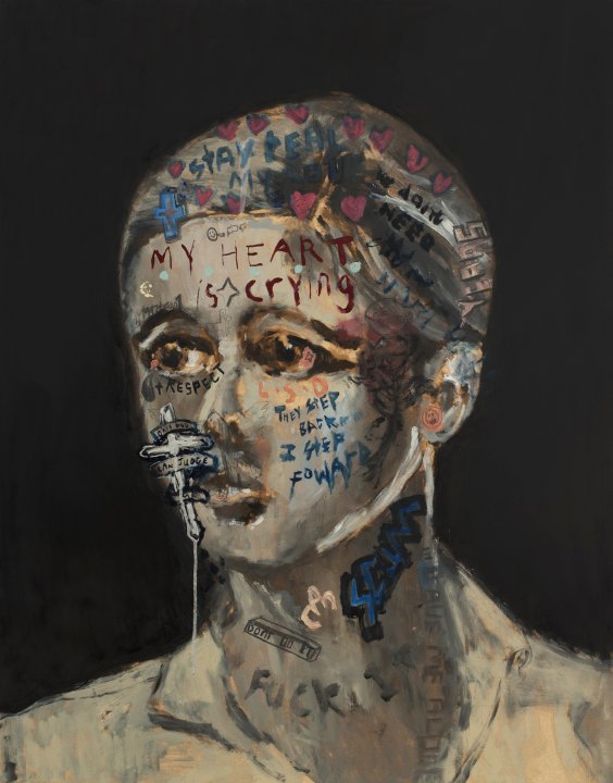 Sam Jackson / My Heart Is Crying, Oil on board, 80x50cm, 2018